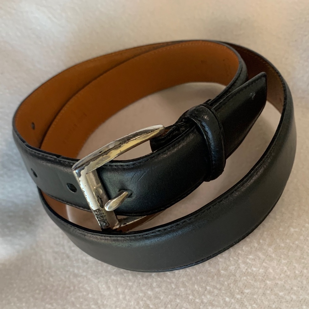 Vintage Ralph Lauren Black Leather Belt (LRL)